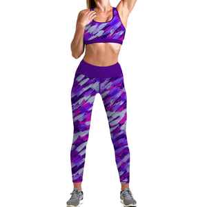 Conjunto deportivo de dos piezas para mujer, leggings de cintura alta sin costuras, ropa de gimnasio para entrenamiento. - Product Image 6