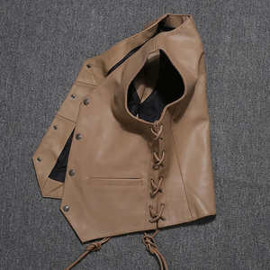 Chaleco de Cuero para Hombre, Estilo Nuevo, Ligero, Casual, Transpirable, para Invierno, Corte Ajustado, Personalizable, Venta al Por Mayor - Product Image 5