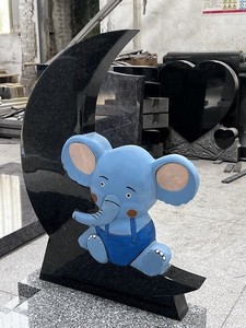 Lápida conmemorativa de diseño americano moderno New Grandee Black y G688 Monumentos de granito Baby Tombstone Precios para cementerio - Product Image 6