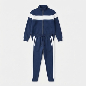 Ensemble jogging et veste de survêtement pour homme personnalisé, 320 GSM, polaire brossé, tenue de sport deux pièces - Product Image 4