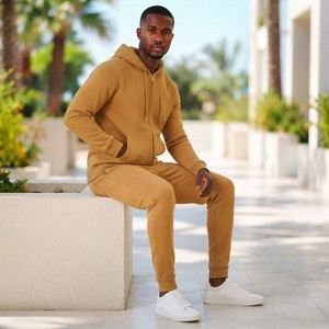 Nuevo Conjunto Deportivo de 2 Piezas para Hombre, Estampado Invernal, Tela Técnica, Nailon/Algodón 240g, Secado Rápido, Transpirable, Diseño Casual y Simple - Product Image 3
