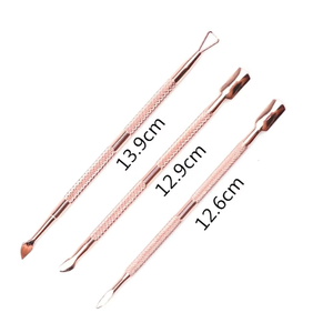 High Quality Stainless Steel <b>Square</b> Manicure Cuticle Pusher-Reusable Double-Use Durable <b>Tool</b> Comfortable Grip - Product Image 4