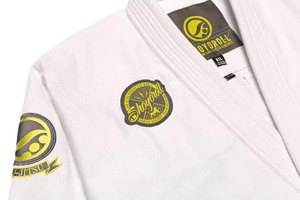 Shoyoroll <b>White</b> BJJ <b>Kimono</b> 450GSM Fitted Cotton Jiu Jitsu Uniform Adult Unisex Embroidery Logo - Product Image 3
