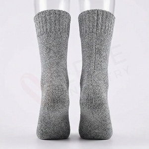Men's Crew <b>Socks</b> Solid Color Knitted <b>Thick</b> Cotton <b>Winter</b> Daily Wear Regular Style - Product Image 2