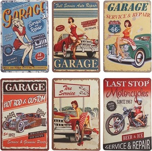 Unicorn Rustic Metal Wall <b>Decor</b>-Compact Vertical Garage-Themed <b>Retro</b> Advertising Signboard for Commercial & Home Use - Product Image 1