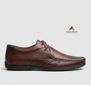 Handmade Waterproof Breathable Light <b>Men's</b> Office Career Formal Dress <b>Shoes</b> Toe Box Slip-On Genuine Leather Upper Rubber Outsole - Product Image 4