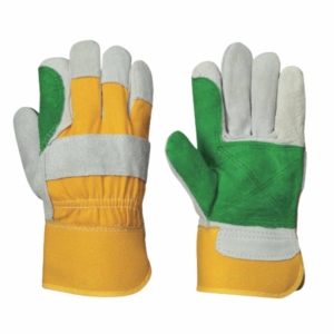 Gants de sécurité industriels en cuir de vachette renforcé, antistatiques, anti-vibrations, avec manchette de sécurité, dos en coton perforé, modèle Rigger 11 - Product Image 4