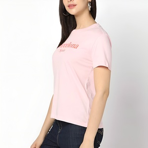 เสื้อยืดผู้หญิงแฟชั่นใหม่ ราคาประหยัด สั่งทำโลโก้ได้ พิมพ์ลายได้ MOQ ต่ำ ขายดีที่สุด ดีไซน์ทันสมัย - Product Image 2