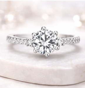 Bagues de fiançailles et de mariage unisexes en or naturel de luxe de haute qualité, diamants VS1 cultivés en laboratoire, plaqué or, personnalisation disponible, vente en gros - Product Image 4