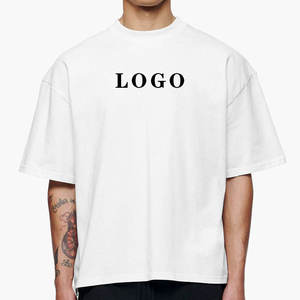Men Drop Shoulder T-<b>shirt</b> Breathable Oversized Hot Sale 100% Cotton Knitted Quick Dry O-Neck <b>Half</b> <b>Sleeve</b> Eco-Friendly - Product Image 3