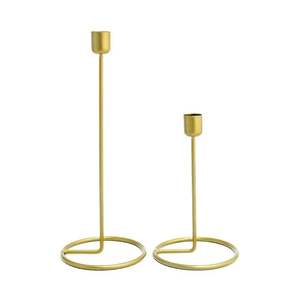 Portavelas de Metal Dorado, Muestra Disponible, Decoración Navideña Transparente con Diseño Europeo, Hecho a Mano, Decoración para Bodas - Product Image 1