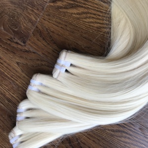 Pour les extensions de cheveux vietnamiens bruts vierges de trame Genius 3 faisceaux d'os droits pour perruques et coiffage - Product Image 1
