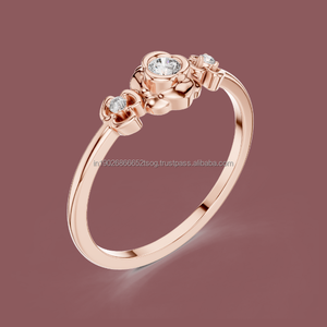 14K แหวนปาร์ตี้หรูหราสวมใส่เครื่องประดับ CZ เงิน - Product Image 1