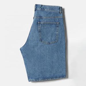 Pantalones Cortos de Mezclilla para Hombre, Lavado Claro, Pierna Recta, Cintura Media, Casuales, para Verano, Tejido de Algodón, con Bolsillos - Product Image 6