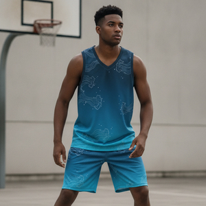 Tenue de basket-ball personnalisée en sublimation, tissu mesh respirant, prix bas, kit de maillot de basket sublimé - Product Image 5