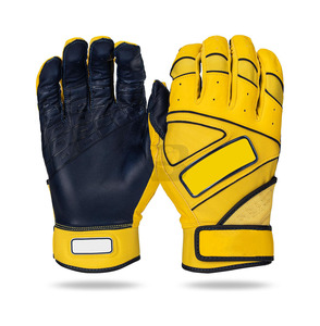 Best Quality 100% Polyester <b>Baseball</b> Batting <b>Gloves</b> Short Cuff Hook Loop Closure Durable Quick-Dry Breathable Left Hand XXL - Product Image 4