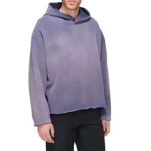 Sweat-shirt à capuche oversize moderne délavé à l'acide, coupe tendance, texture douce, durable, style vintage - Product Image 4