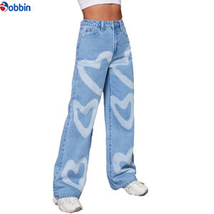 Pantalones Vaqueros Cargo Personalizados para Mujer, Cintura Media, Pierna Ancha, con Bolsillos, Algodón Ecológico y Transpirable - Product Image 6