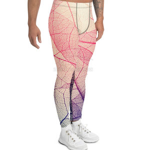New Sublimation Printed <b>Men's</b> Slim Fit <b>Tight</b> Leggings <b>for</b> Gym and Running with Custom Logo Design With Waist Grip - Product Image 5