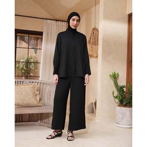 Alana Women's Eco-Friendly Summer Club Style Print Suit Casual XS-6XL Size Custom Logo Bow Collar Ankle-Length Printed Yoga <b>Set</b> - Product Image 4