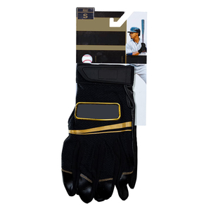 Gants de baseball en gros, couleur noire avec garniture dorée, en cuir véritable, pour jeunes, gants de softball sportifs avec design personnalisé - Product Image 3