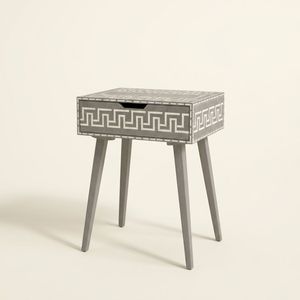 Luxury Bone Inlay Nightstand Modern Minimalist <b>Bedside</b> <b>Cabinet</b> Solid <b>Wood</b> Bedroom Furniture Storage Table - Product Image 1