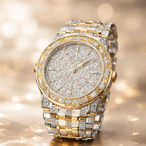 Reloj de Lujo para Hombre, con Diamantes, en Acero Inoxidable de Dos Tonos, Mecánico, con Cristal de Zafiro, Resistente al Agua, Ideal para Regalo Empresarial - Product Image 5