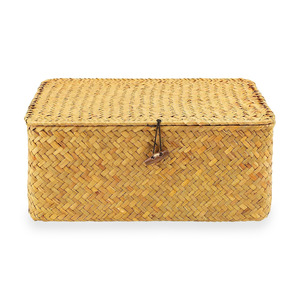 Boîte cadeau en herbe de mer naturelle, contenants faits main durables, étui, boîte à bijoux best-seller - Product Image 4
