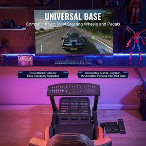 Supporto per Volante da Corsa in Acciaio Resistente per Logitech G923/G920/G29 e Thrustmaster T248P, Simulatore di Guida per Sedia da Gaming - Product Image 2
