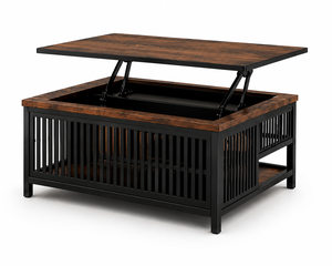 Table basse moderne avec plateau relevable et compartiment de rangement dissimulé pour salon, bureau à domicile, meubles - Product Image 1
