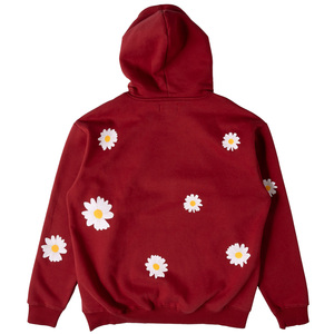 Sweat à capuche pour homme 100% coton, motif floral, polaire d'hiver, logo personnalisé sur le devant, vêtements de sport, streetwear, directement de l'usine - Product Image 2