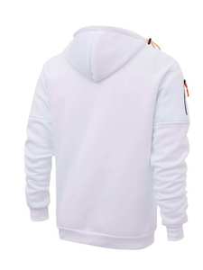 Sudadera con Capucha para Hombre de Alta Calidad, 100% Algodón, Gruesa, Holgada, Transpirable, con Bolsillos con Cremallera, Blanca, para Otoño - Product Image 2