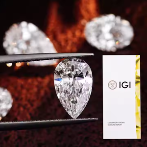 Diamant de laboratoire brillant en forme de poire, couleur VVS2 E, haute brillance, pour bijoux personnalisés - Product Image 1