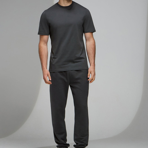 Wholesale Custom men's Winter Solid Casual Workout Wide Leg High Waisted Sports Cotton Fleece Fitted <b>Joggers</b> Pockets - Product Image 3