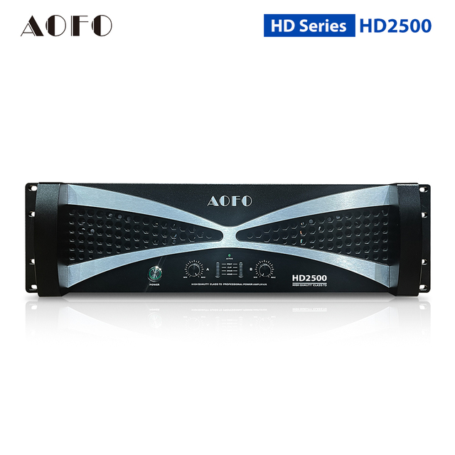 AOFO HD2500 TD Class Professional Power Amplifier 2 Channel 2 Ohm 2X5600W Subwoofer Amplifier