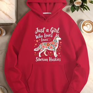 Sudaderas con Capucha para Mujer, Casuales, Tejidas, Estampadas, 100% Poliéster, con Diseño de Huskies - Product Image 3