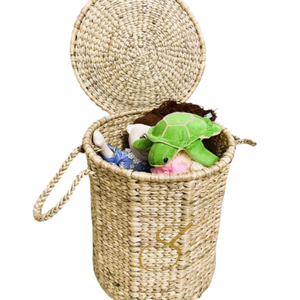 Panier à linge/jouets en jacinthe d'eau - 100% fait main et naturel - Product Image 4