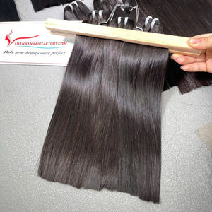 Proveedor de cabello virgen, cabello liso natural en trama, paquete de cabello virgen de doble capa, cabello humano vietnamita de color. - Product Image 3