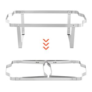 Set Scaldavivande Rettangolare in Acciaio Inossidabile da 9 Qt, 4 Pezzi, con 2 Manici Cavi, Completo per 4 Alimenti - Product Image 4