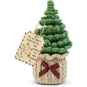 Albero di Natale all'uncinetto per supporto emotivo, regalo di Natale per lei e lui, decorazioni festive per feste di Natale - Product Image 1
