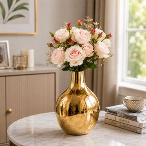 Vase à fleurs en laiton, vase en métal, décoration décorative pour la maison, centre de table, décoration de mariage, vase en laiton fait main - Product Image 5