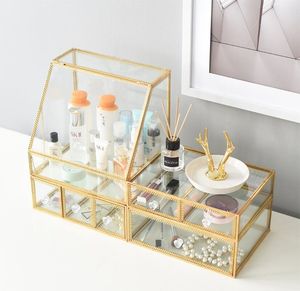 Multipurpose Metal And Glass Cosmetic Display Organizer For Makeup Brushes Lipsticks And Personal Care Products - Product Image 5