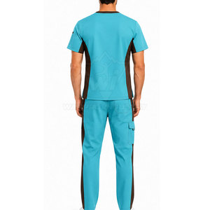 Tenue de travail élégante pour hommes, vêtements de santé en matériau de qualité supérieure, design épuré, coupe confortable, coutures soignées et rangement pratique - Product Image 4
