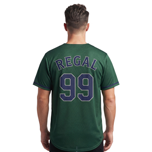 Men's Button-Down Baseball Jersey Men Short Sleeve Baseball Jersey 100% Polyester Mesh Baseball Jersey - Product Image 2