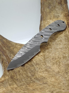 Cuchilla en bruto de acero de Damasco para camping, venta al por mayor, hoja de caza personalizada para fabricantes de cuchillos, EE. UU. y Europa, cuchilla utilitaria afilada como una navaja - Product Image 4