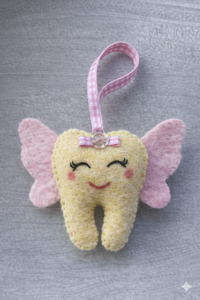 Meilleur oreiller personnalisé fait main en laine de Nouvelle-Zélande et coton PP, rembourré, pour la Fée des Dents, avec poche, écologique, en peluche, ornement de poupée - Product Image 5
