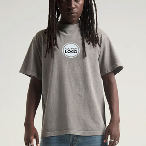 เสื้อยืดโอเวอร์ไซส์ทรงหลวม คอวี แบบไม่มีลาย สำหรับขายส่ง - Product Image 6