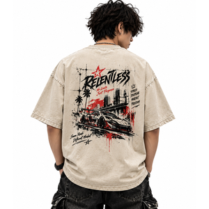 เสื้อยืดโอเวอร์ไซส์พรีเมียม พิมพ์ลาย DTG สไตล์วินเทจ ลุคสตรีทแวร์ ยูนิเซ็กส์ แขนสั้น ลำลอง ปรับแต่งได้เต็มที่ - Product Image 5