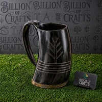 Mug à boire artisanal en corne naturelle, mug viking en corne, gobelet en corne, vaisselle rustique