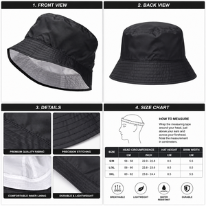 Sombrero de Pescador Deportivo de Color Sólido Personalizado para Verano 2026, Protección Solar para Exteriores, 100% Poliéster, Malla de Terciopelo con Bordado - Product Image 5